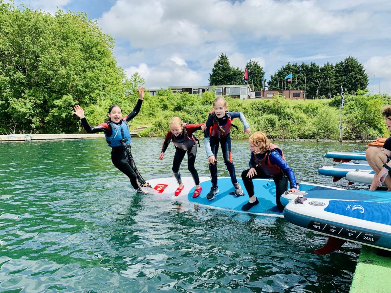 Study girls take part in aqua sports