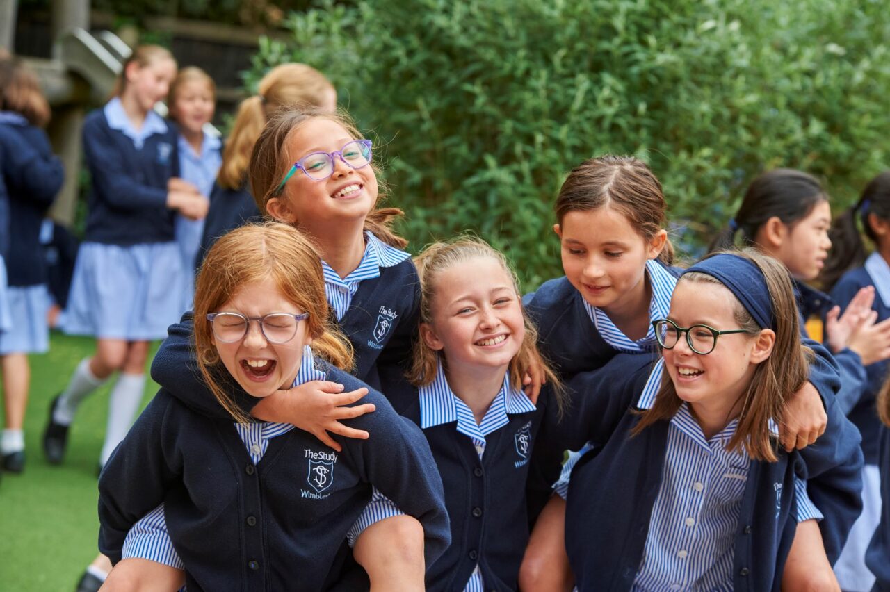 Study girls in Spencer House playground