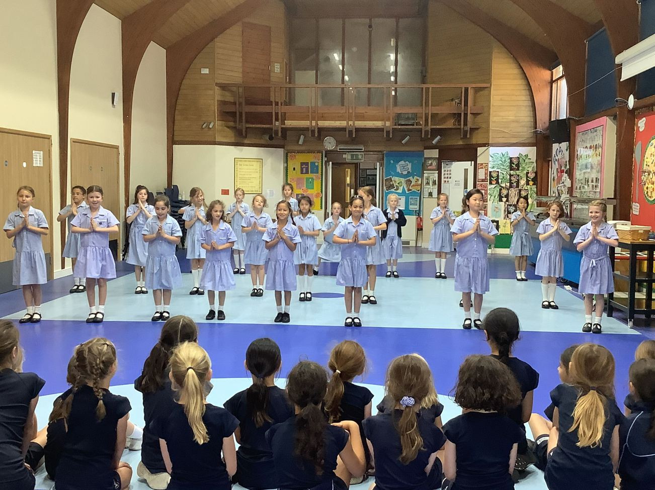 Study girls take part in Hindu dance workshop